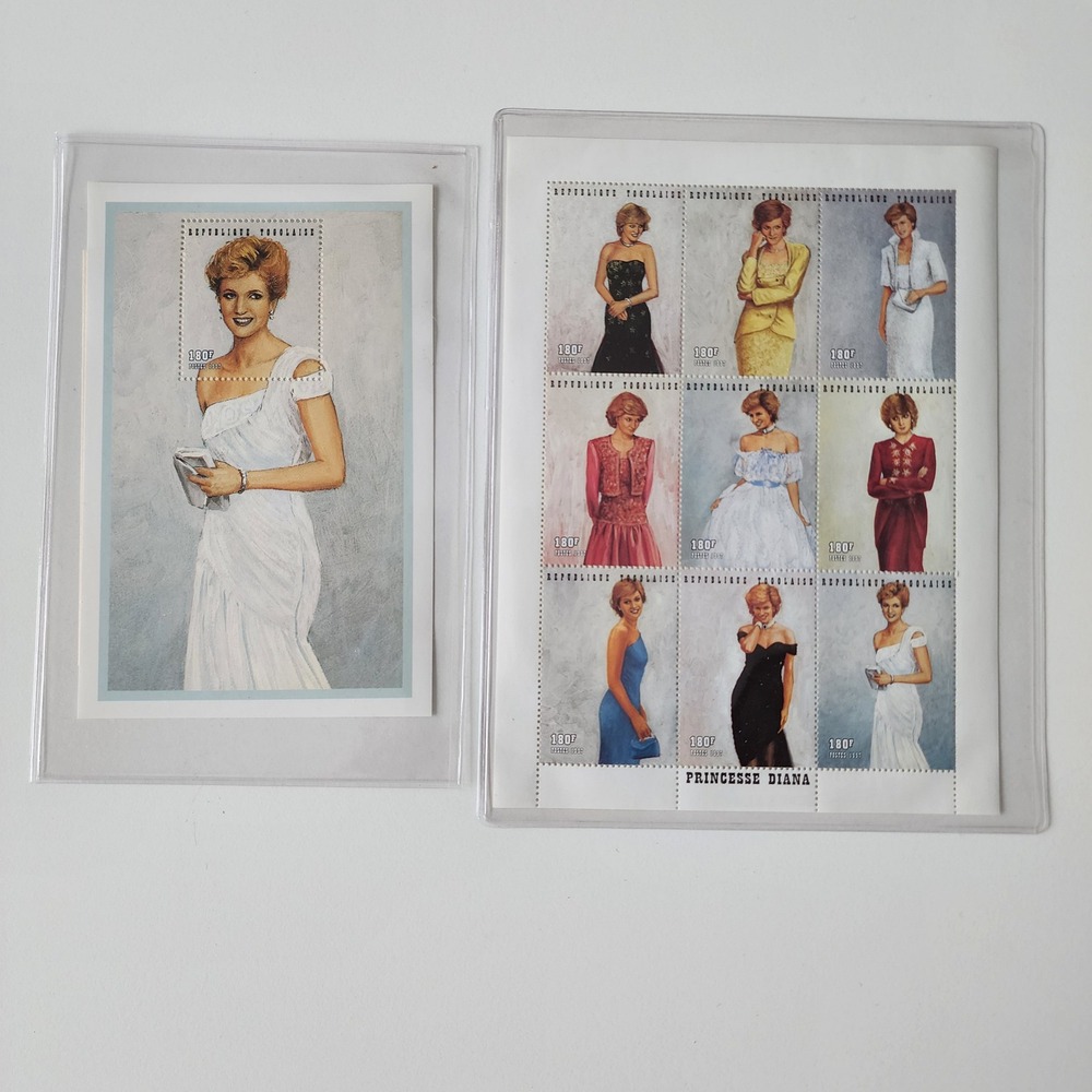 International Collectors Society Princess Diana Royal Gowns Postage Stamp Sheets